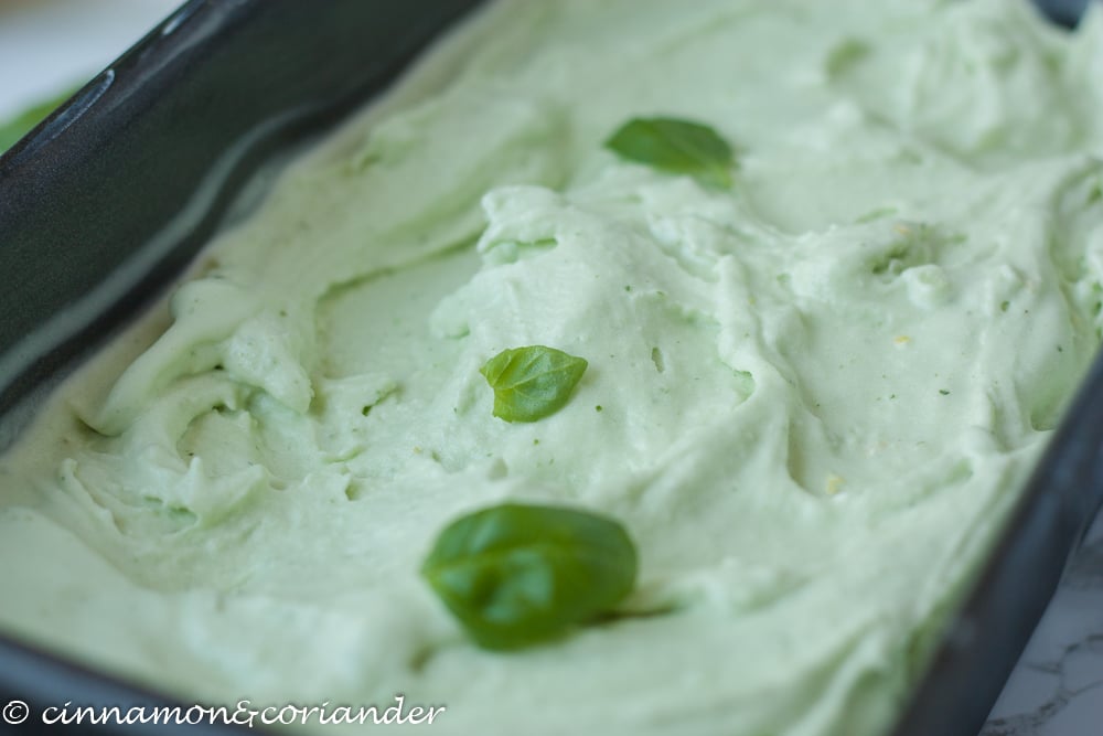 Creamy Basil Ice Cream just like in Italy Cinnamon Coriander