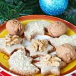 Canadian Maple Walnut Cookies on a cookie plate