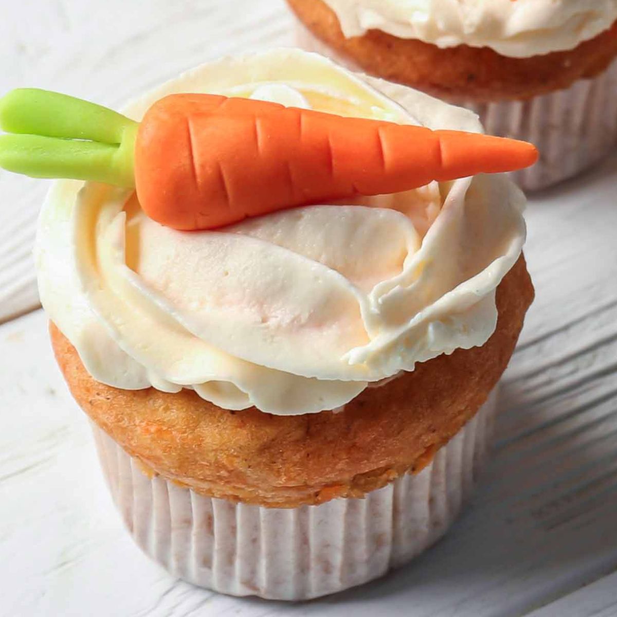 Carrot Banana Muffins with Quark Frosting