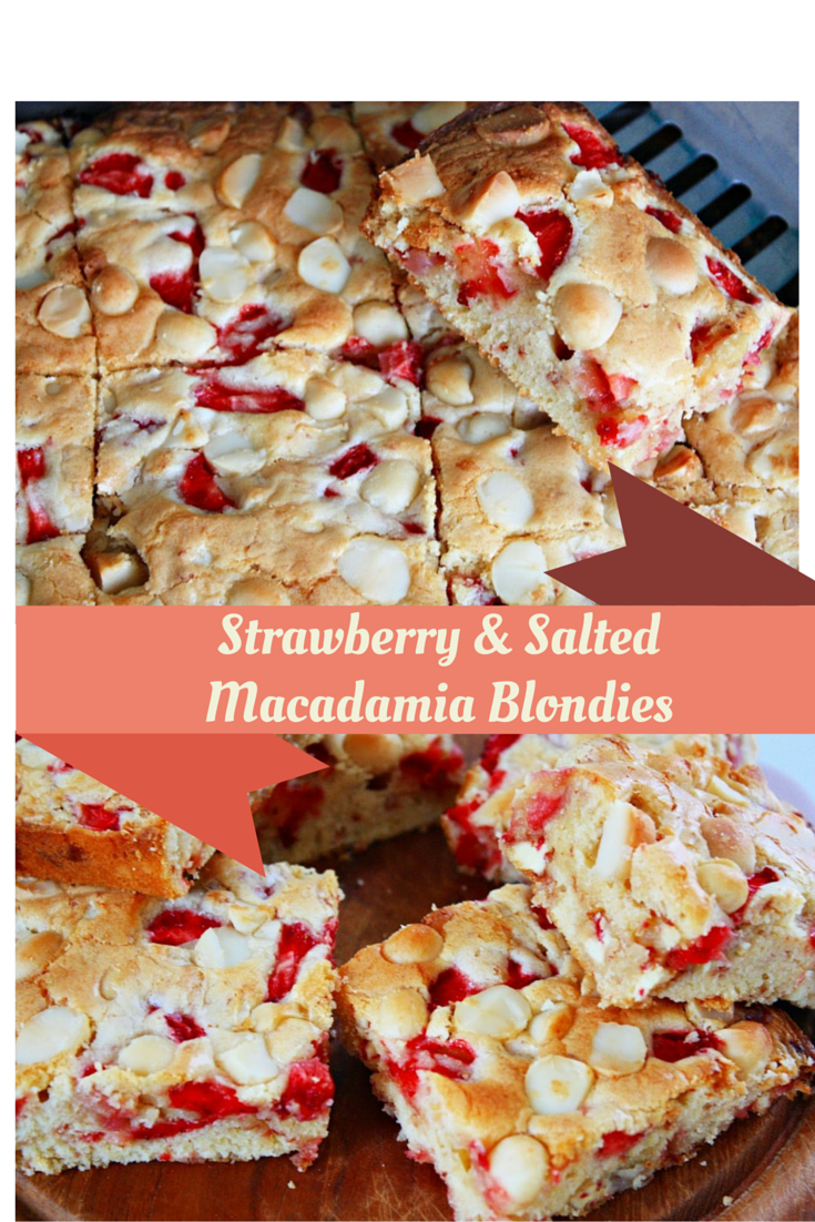 These strawberry and salted macadamia blondies are nothing less than divine!!!!