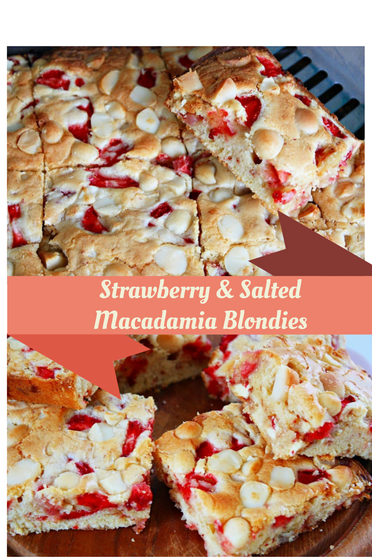 Strawberry Macadamia Blondies Cinnamon Coriander