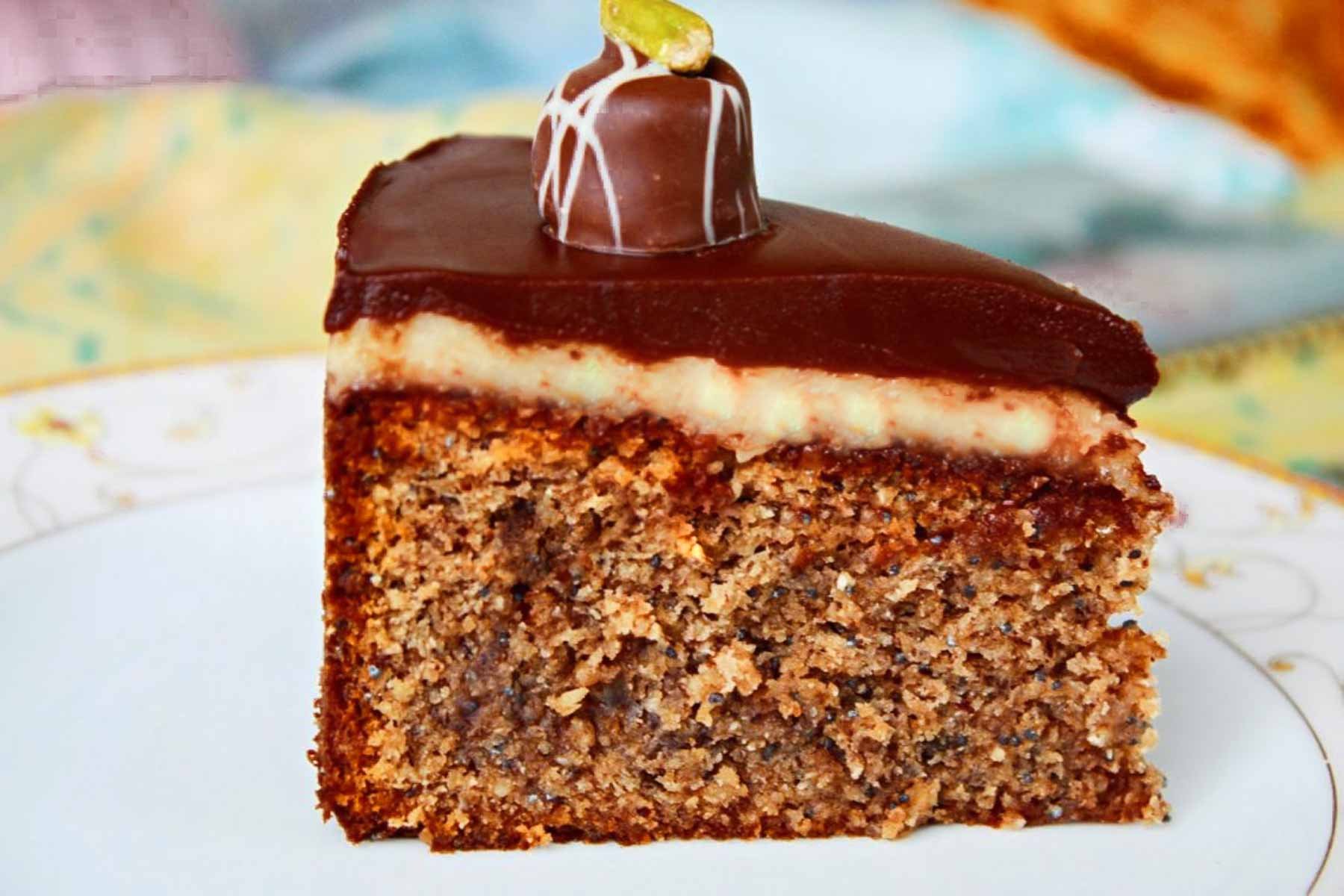 German Chocolate Marzipan Cake