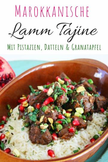 [:de]Lamm Tajine mit Granatapfelsaft, Datteln und Pistazien ...