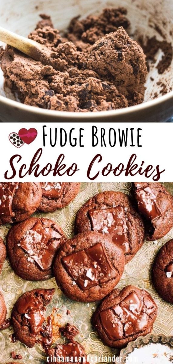 Pinterest Grafik für Schoko Cookies Rezept