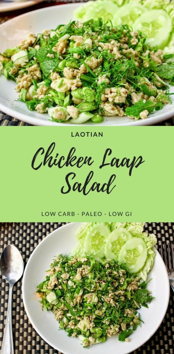 Chicken Laap - a Laotian herb and chicken salad
