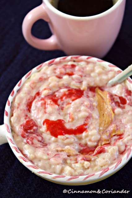 Peanut Butter and Jelly Rice Pudding