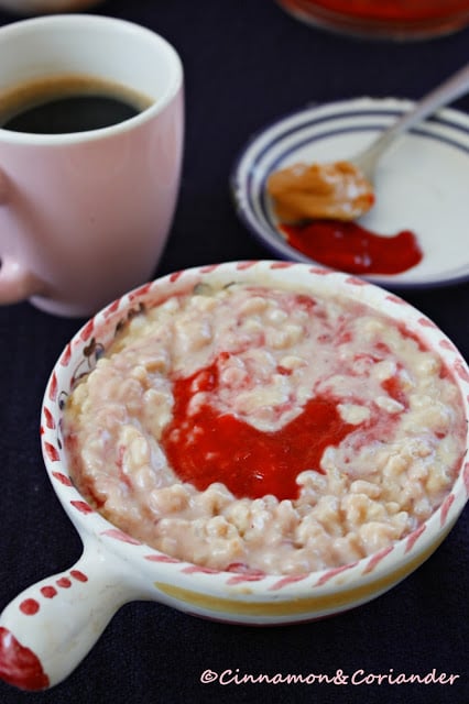 Peanut Butter Jelly Rice Pudding