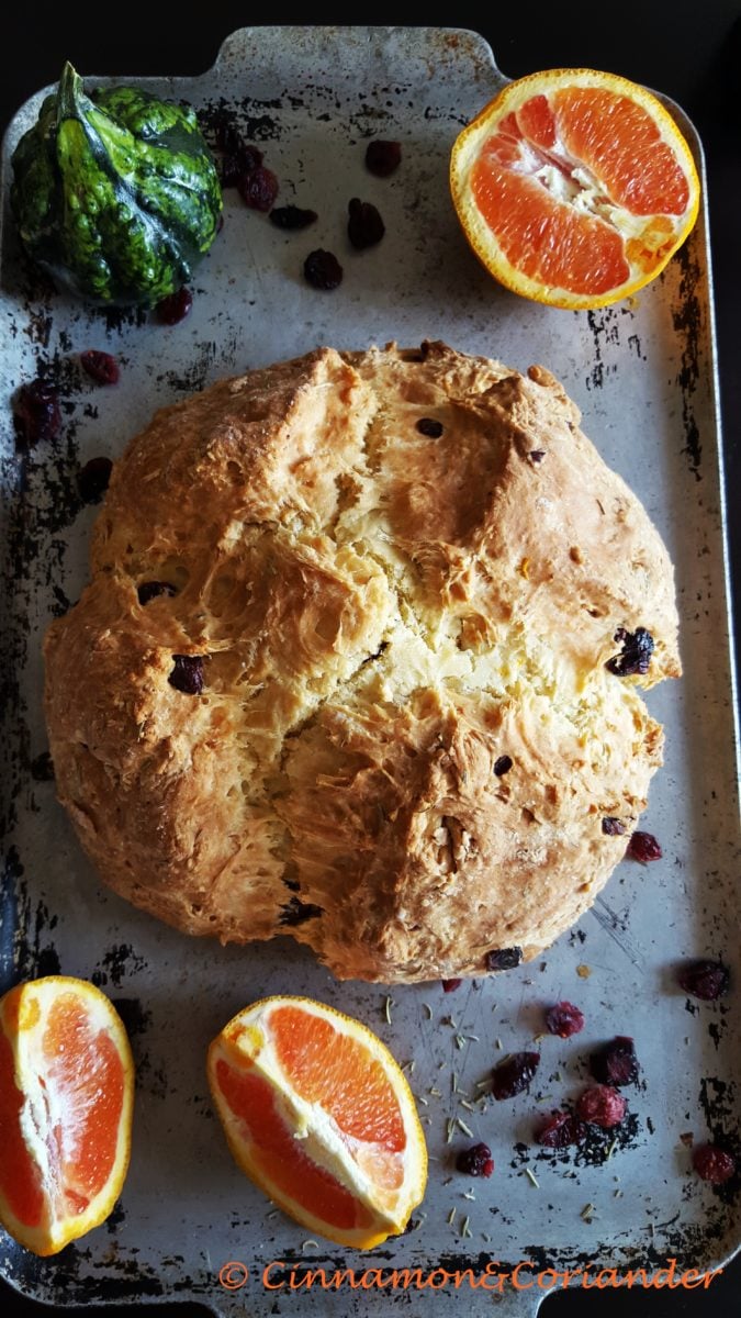 Soda Bread with Cranberries and Orange