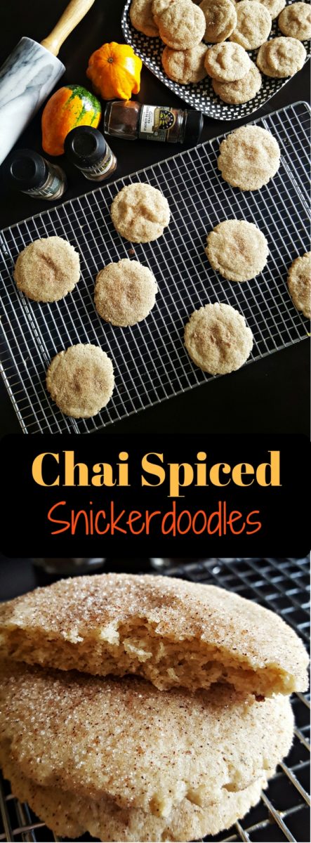 Chewy Chai Spiced Snickerdoodle Cookies