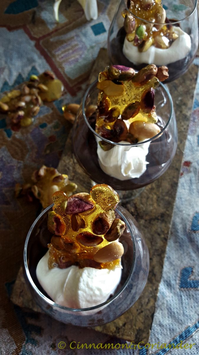 mexican chocolate pudding with salted caramel