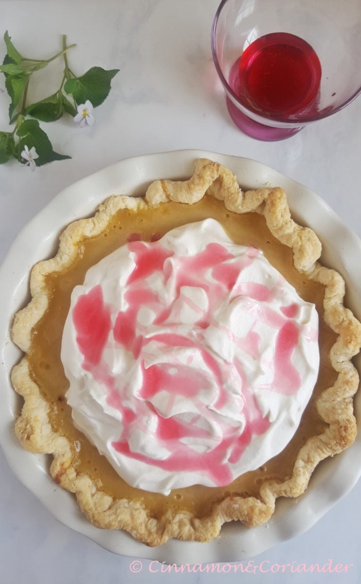 Rhubarb Maple Buttermilk Pie