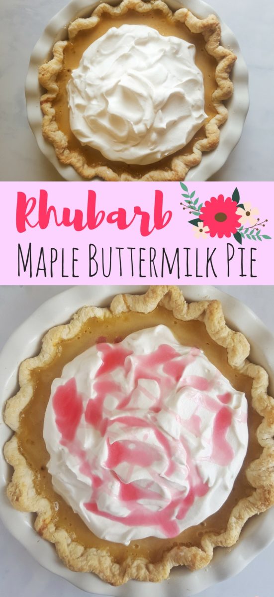 Rhubarb Maple Buttermilk Pie - a Canadian Pie Recipe