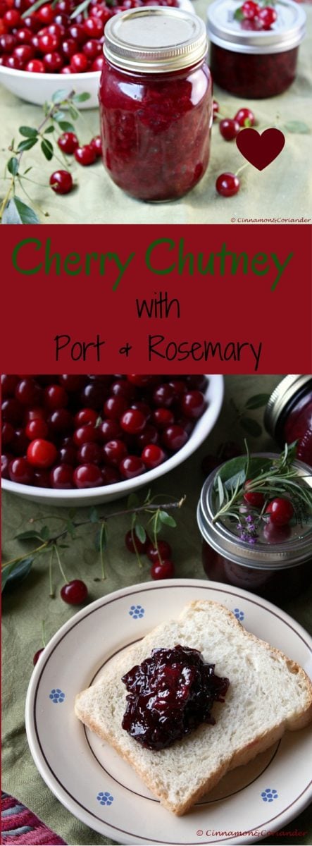 Homemade Cherry Chutney with Port and Rosemary