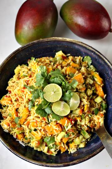 Indian Rice Salad with Mango and Lime Dressing
