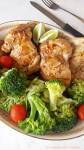 sticky and tender maple ginger and lime baked chicken thighs