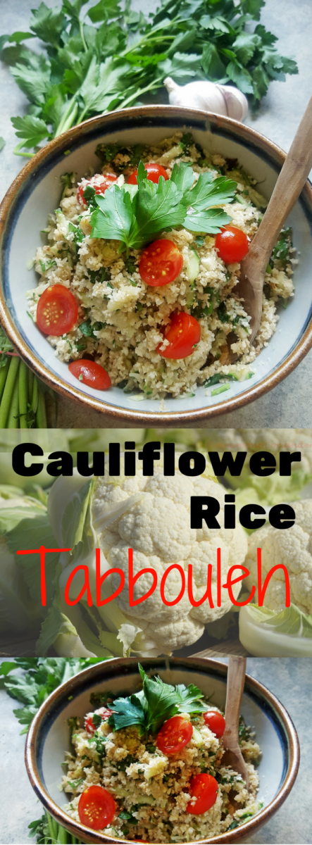 Cauliflower Rice Tabbouleh - a low carb and gluten free recipe