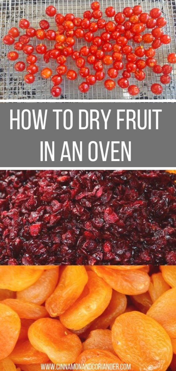 Learn how to dry any fruit in your oven! No dehydrator needed! This step by step guide shows you how to prepare, dry and store your homemade dried fruit! Plus recipes to use them up #diy #homesteading #harvesting #foraging 