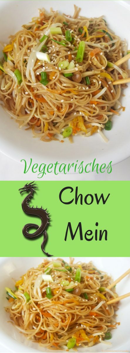 Vegetarisches Chow Mein - chinesische gebratene Nudeln