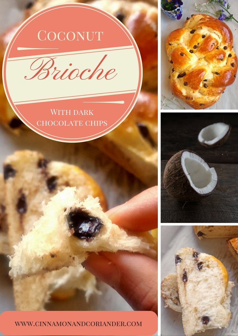 Coconut Brioche with Dark Chocolate Chips