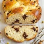 kokosmilch hefezopf mit schokoladen Stücken