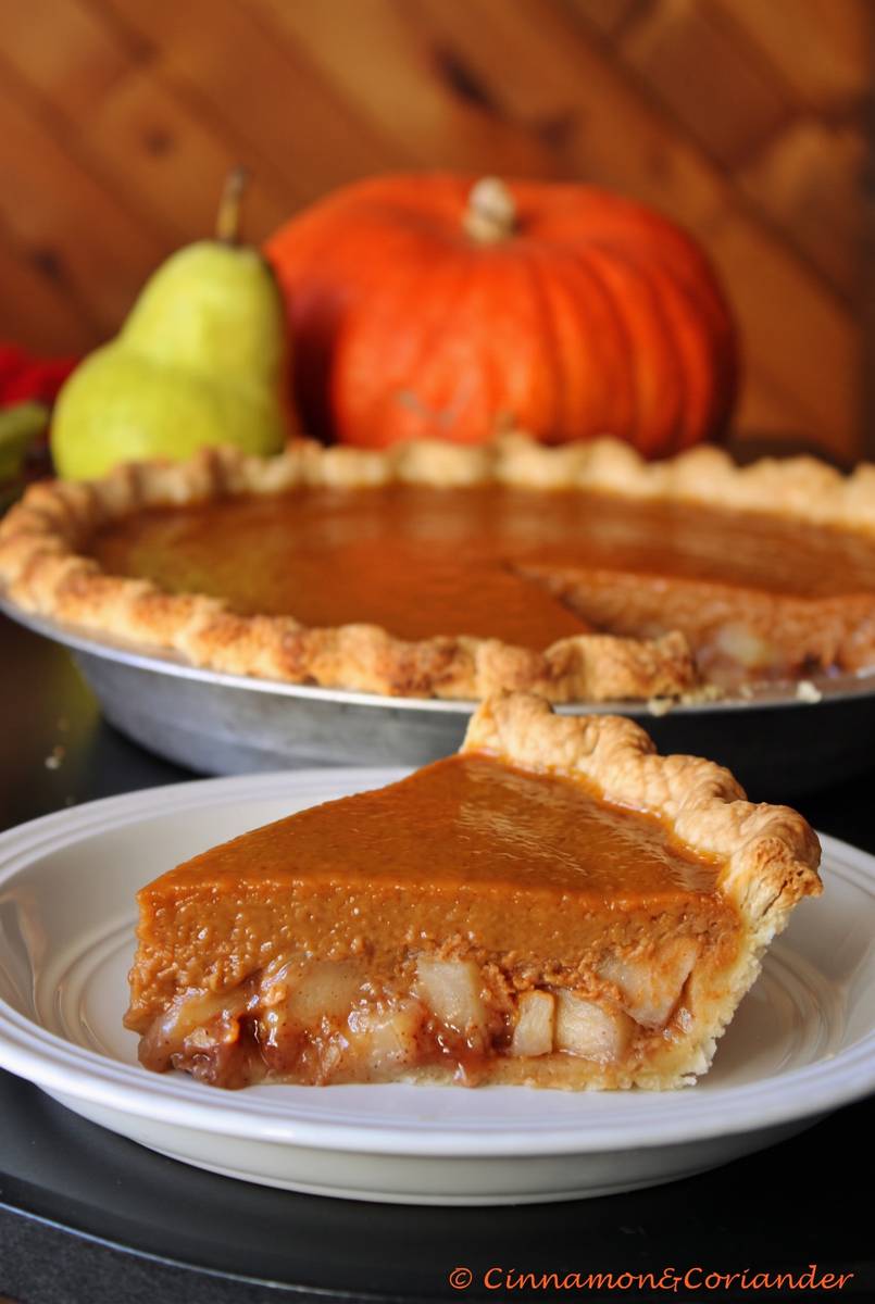 Caramel Pear Pumpkin Pie – the best Pumpkin Pie