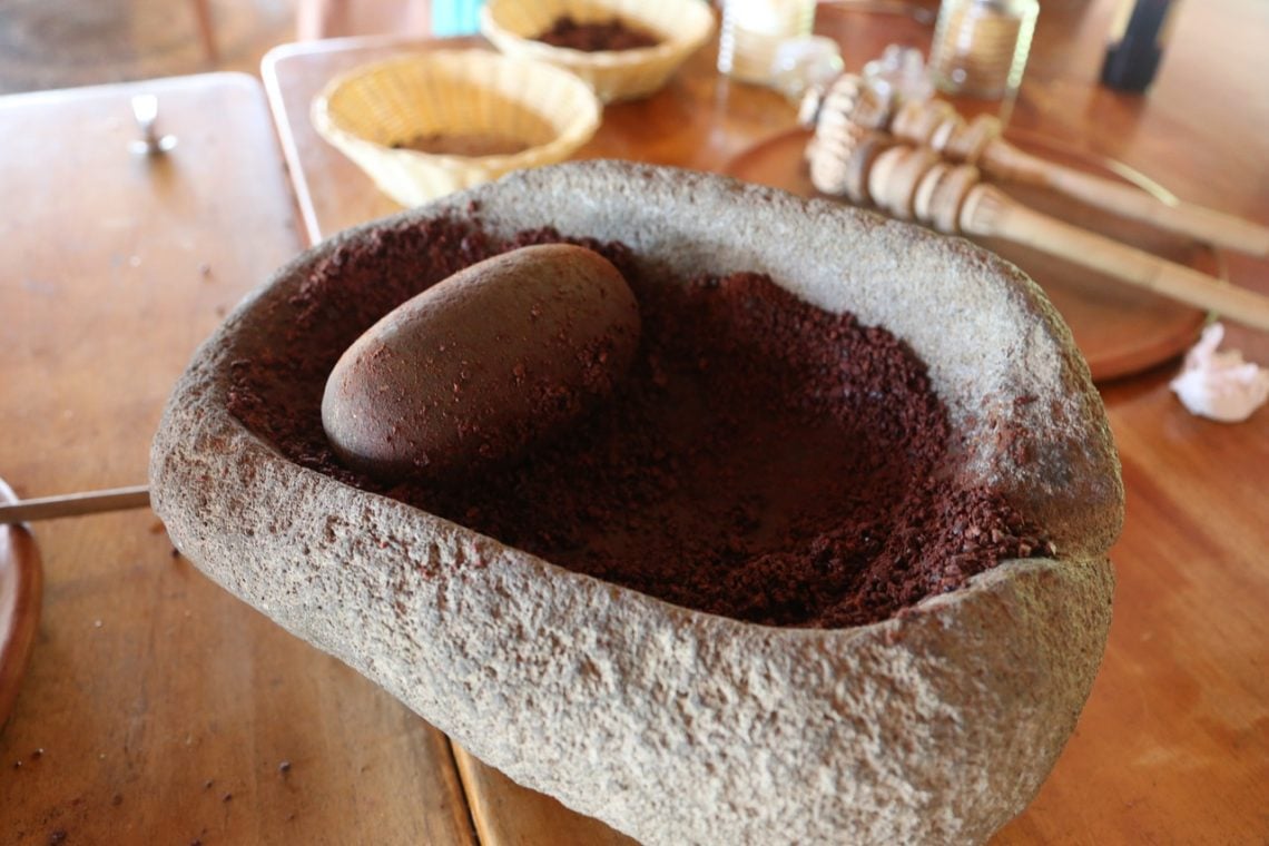 Herstellung von Kakao Nibs 