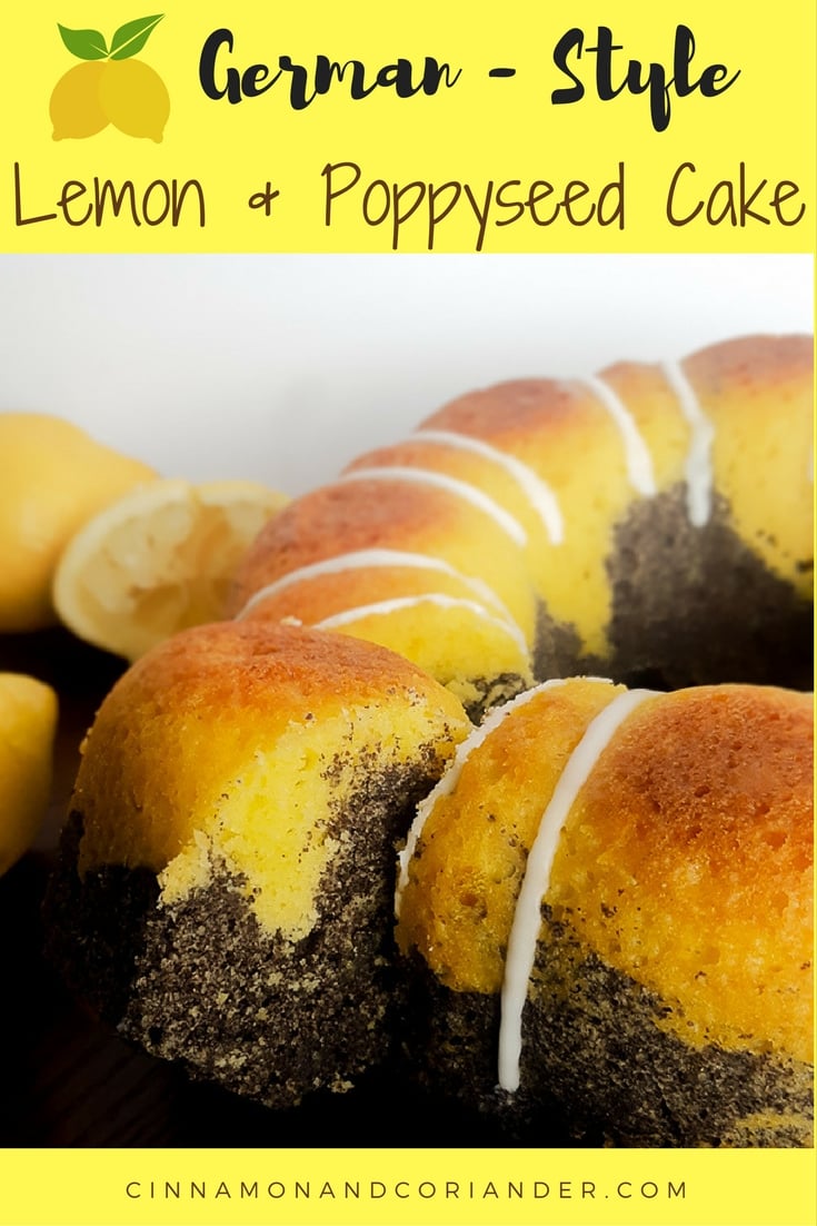 Old-Fashioned Moist German Lemon Poppy Seed Bundt Cake 