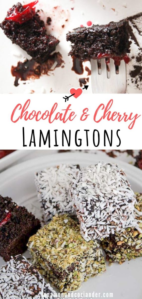 Chocolate Cherry Lamingtons recipe