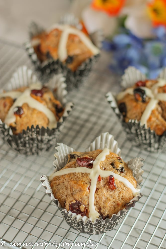 Hot Cross Muffins Rezept für Oster Brunch