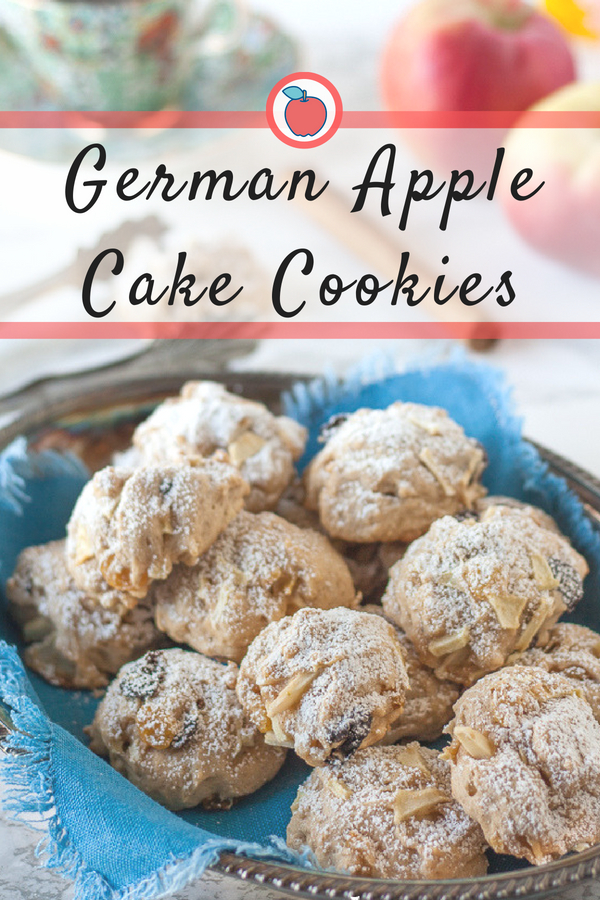 German Apple Cake Cookies with almonds and rum raisins
