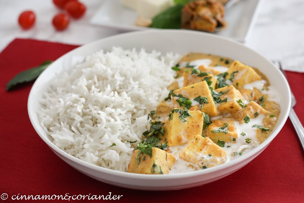 Achari Paneer Masala Indian Vegetarian Curry with Yogurt, Paneer