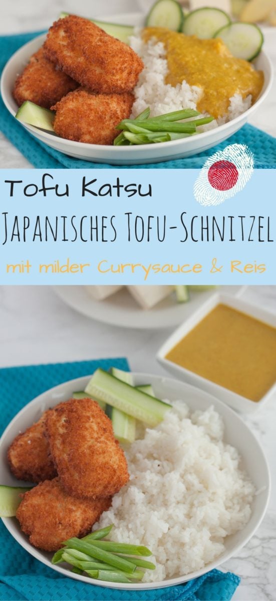 Tofu Katsu Curry - japanisches Tofu Schnitzel mit Currysauce und Reis #Japanisch, #einfach, #tofu, #frittiert, #vegetarisch, #curry