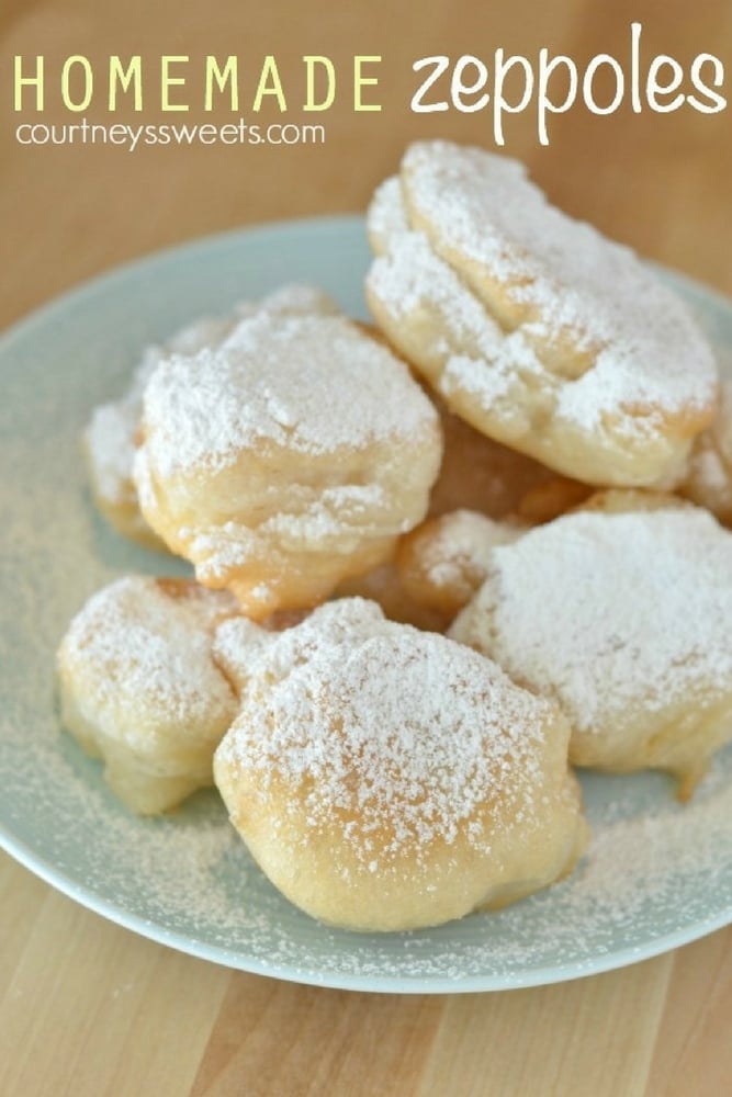 Easy Zeppoles with powdered sugar