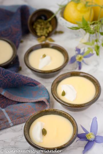 Lemon Cardamom Pudding with Greek Yogurt | Summer Desserts - Cinnamon ...
