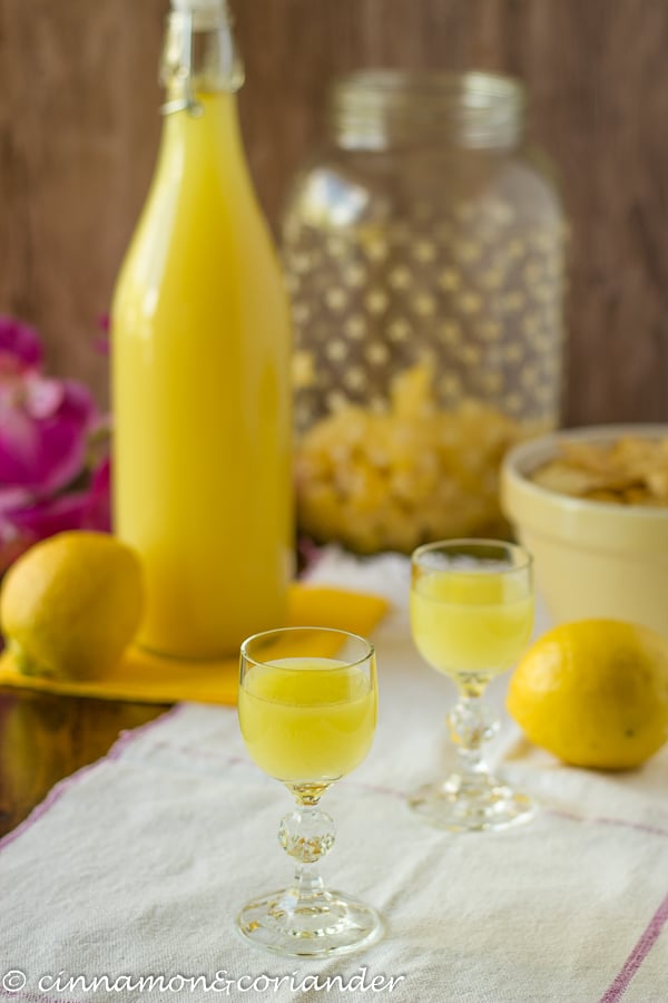 Homemade Limoncello - A delicious Italian Lemon Liqueur