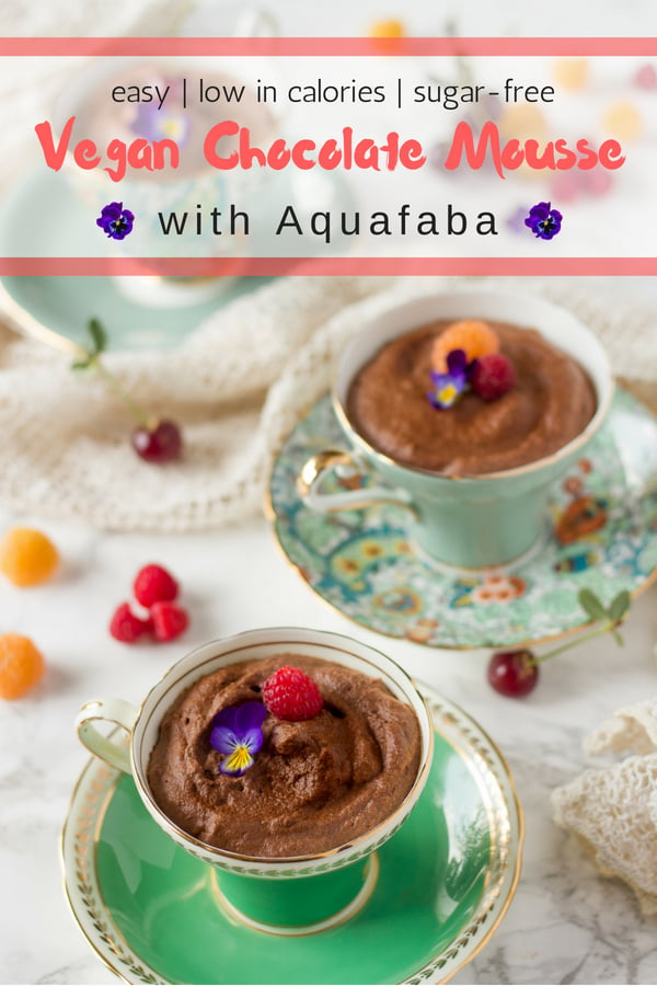 Aquafaba Chocolate Mousse ( Vegan &Sugar-free) | This recipe makes for the fluffiest, simply the best vegan chocolate mousse ever! It is easy to make, sugar-free vegan and insanely delicious! The perfect guilt-free chocolate dessert for guests! | #dairyfree #sugarfree, 