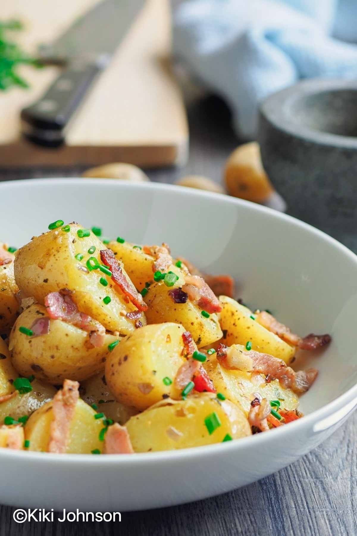 Bavarian Potato Salad with Bacon Vinaigrette.