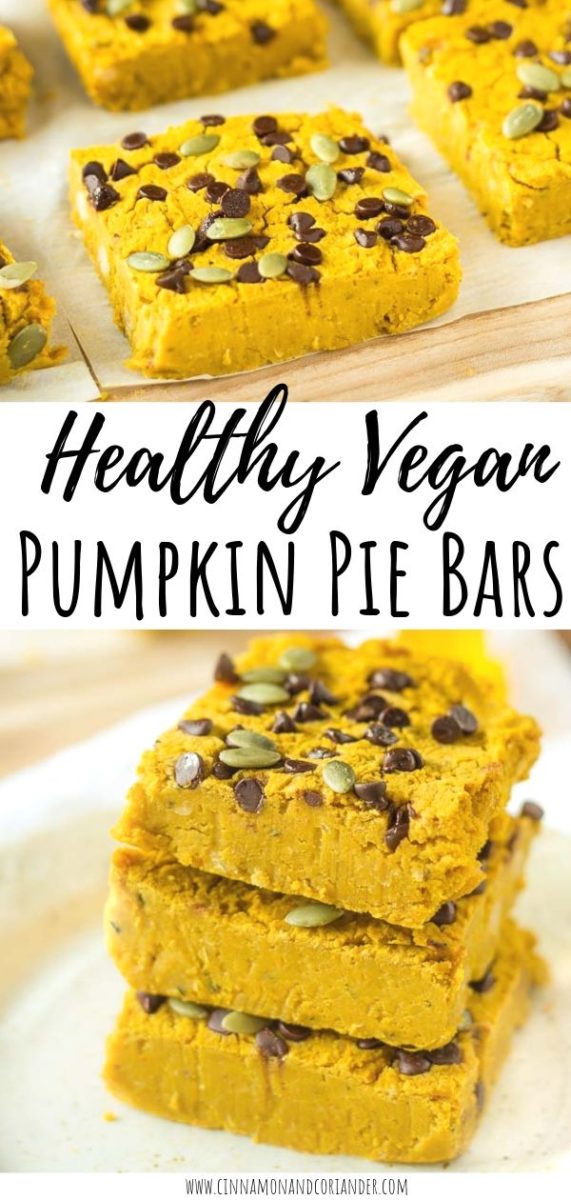 Healthy Vegan Pumpkin Bars Pinterest Graphic