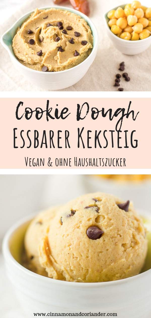 Veganer Essbarer Keksteig ( Cookie Dough )- Gesunder Essbarer Keksteig zum direkt aus der Schüssel Naschen! Gluten-frei, ohne Haushaltszucker und gesund! #keksteig, #veganerezepte