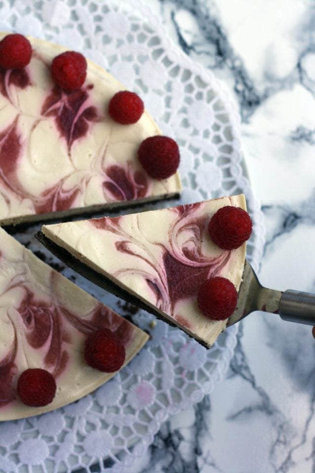 Healthy Brownie Cheesecake by Happy Kitchen Rocks