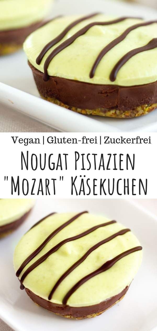Dieses gluten-freie, roh-vegane Nutella Pistazien Käsekuchen Rezept ist ein einfaches, elegantes Dessert perfekt für den Valentinstag! #veganedesserts, #rohvegan