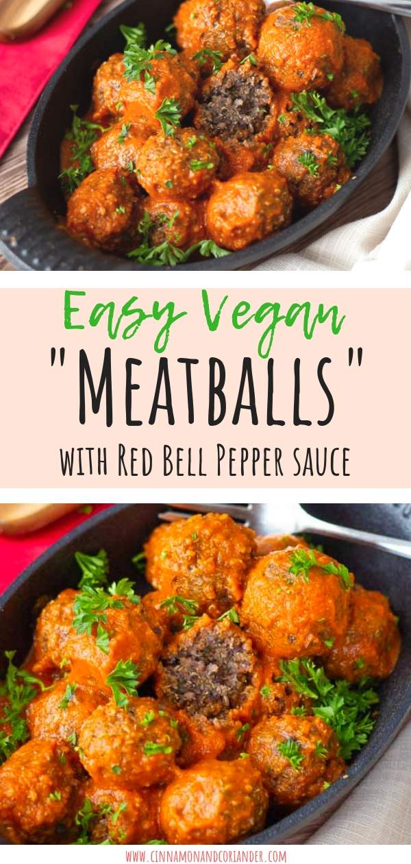 Easy Vegan Meatballs with Black Beans and Quinoa! This is the best vegan recipe for meatballs! So easy to make with simple ingredients! Moist but not mushy and they won't fall apart either! Packed with plant-based protein and so healthy! #glutenfree #cleaneating