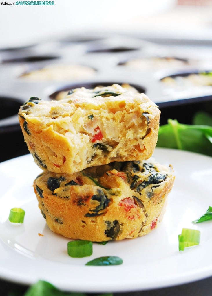 egg-free frittata cups with garbanzo beans