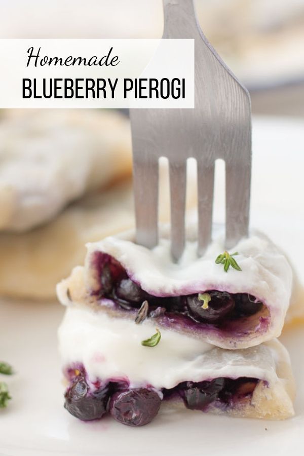 Blueberry Pierogi Recipe Pinterest Graphic