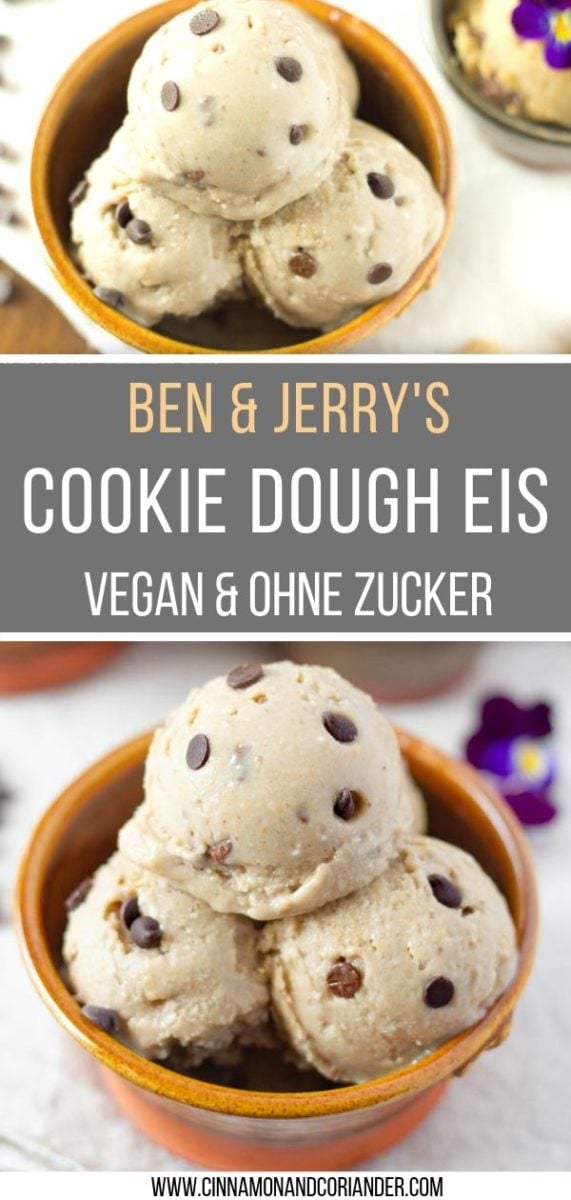 Veganes Cookie Dough Eis Rezept - Pinterest Grafik