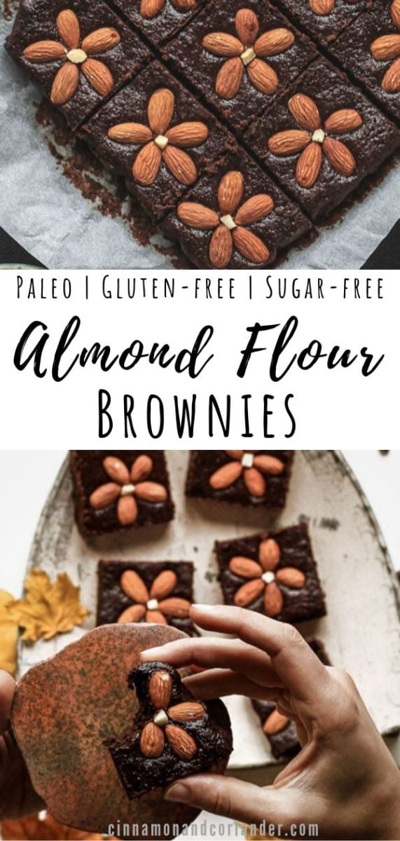 Paleo Almond Flour Brownies Pinterest Graphic