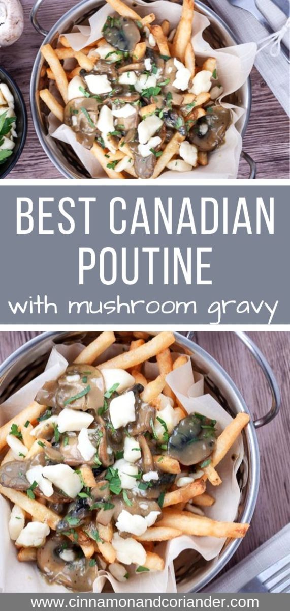 authentic Canadian poutine recipe pin graphic