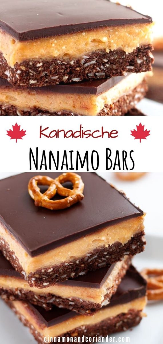 Pinterest Grafik für Kanadisches Nanaimo Bars Rezept