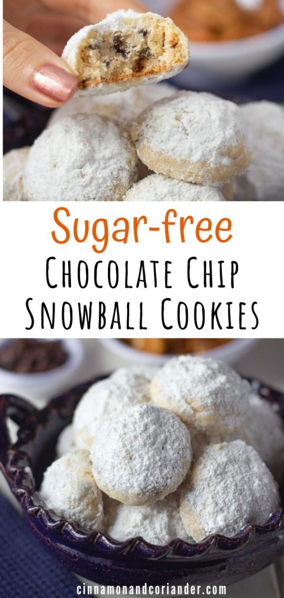 Pinterest Graphic Chocolate Chip Snowball Cookies