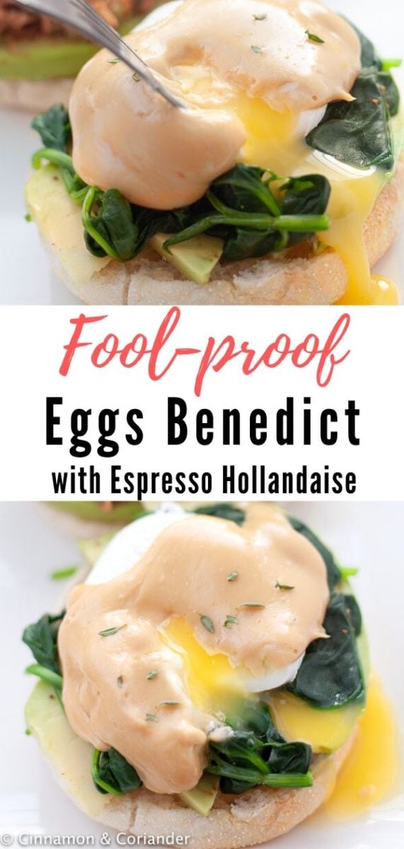 Pinterest Graphic for making eggs benedict 